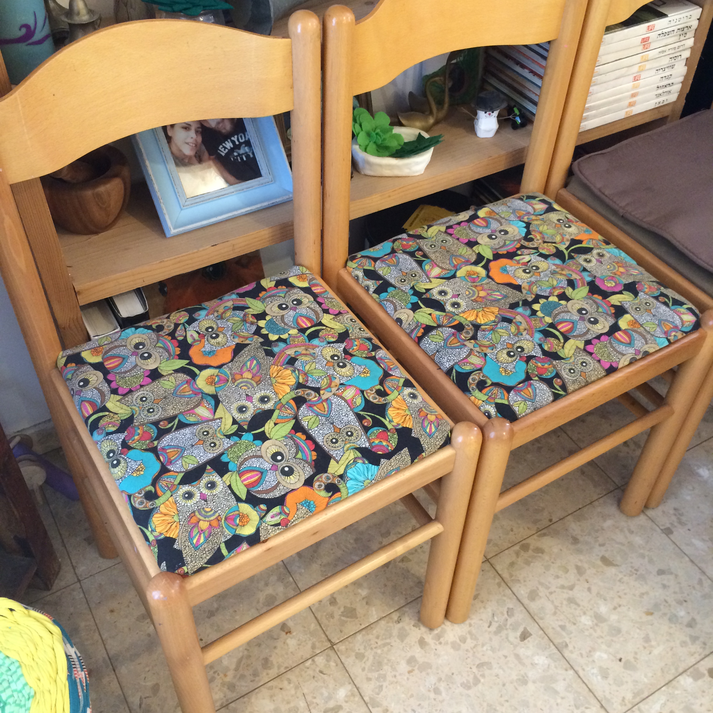 Chairs Reupholstered with Cotton