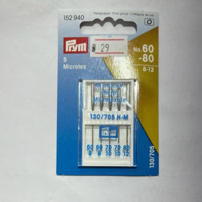 מחטי Microtex למכונת התפירה. גודל המחטים 60-80