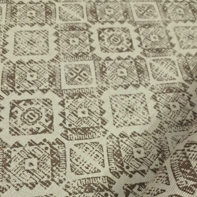 בד ריפוד חוץ בצבע אופוויט הדפס גאומטרי בצבע אפור עכבר