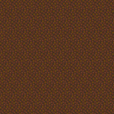 בד 100% כותנה רוחב 1.10 מטר הדפס פולי קפה בגווני חום