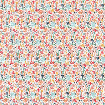 בד 100% כותנה צבעוני הדפס אלמוגים